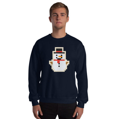 Navy Jumper: Pixelsnowman