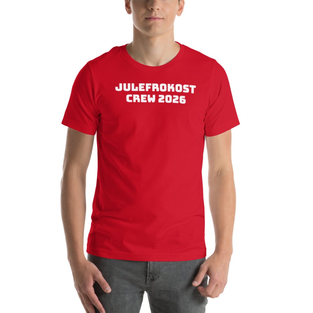 Red T-shirt: Julefrokost Crew